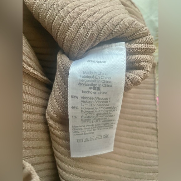 Madewell taupe Ottoman Crop Sweater Tee xxs xs read - Picture 5 of 5